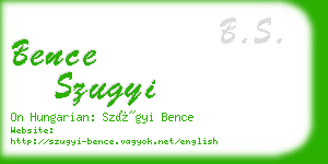 bence szugyi business card